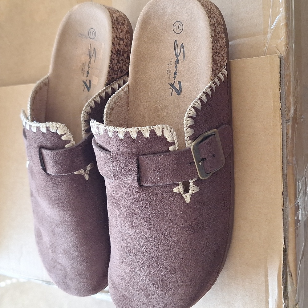 Sevens 7 Women's Size 10 Brown Slip On Sitch Clogs - Picture 1 of 5